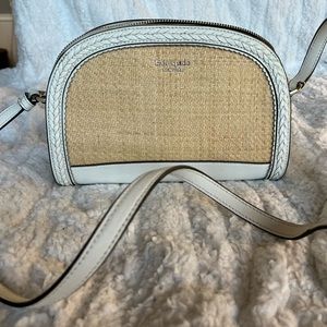 COPY - Kate Spade White and Straw cross body bag